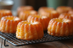 Cannelés au chorizo dorés et croustillants sur grille