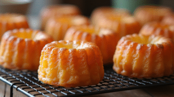 Cannelés au chorizo dorés et croustillants sur grille