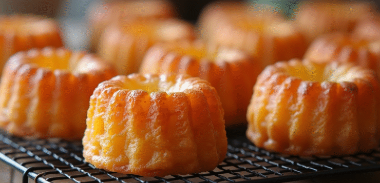 Cannelés au chorizo dorés et croustillants sur grille