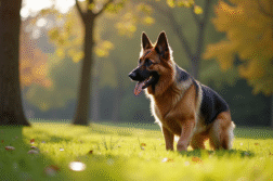 Chien belge shepherd attentif en plein air lors d'un entraînement