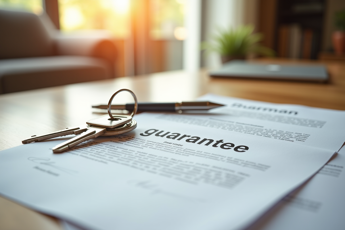 Jeunes clés de maison sur documents officiels en lumière naturelle