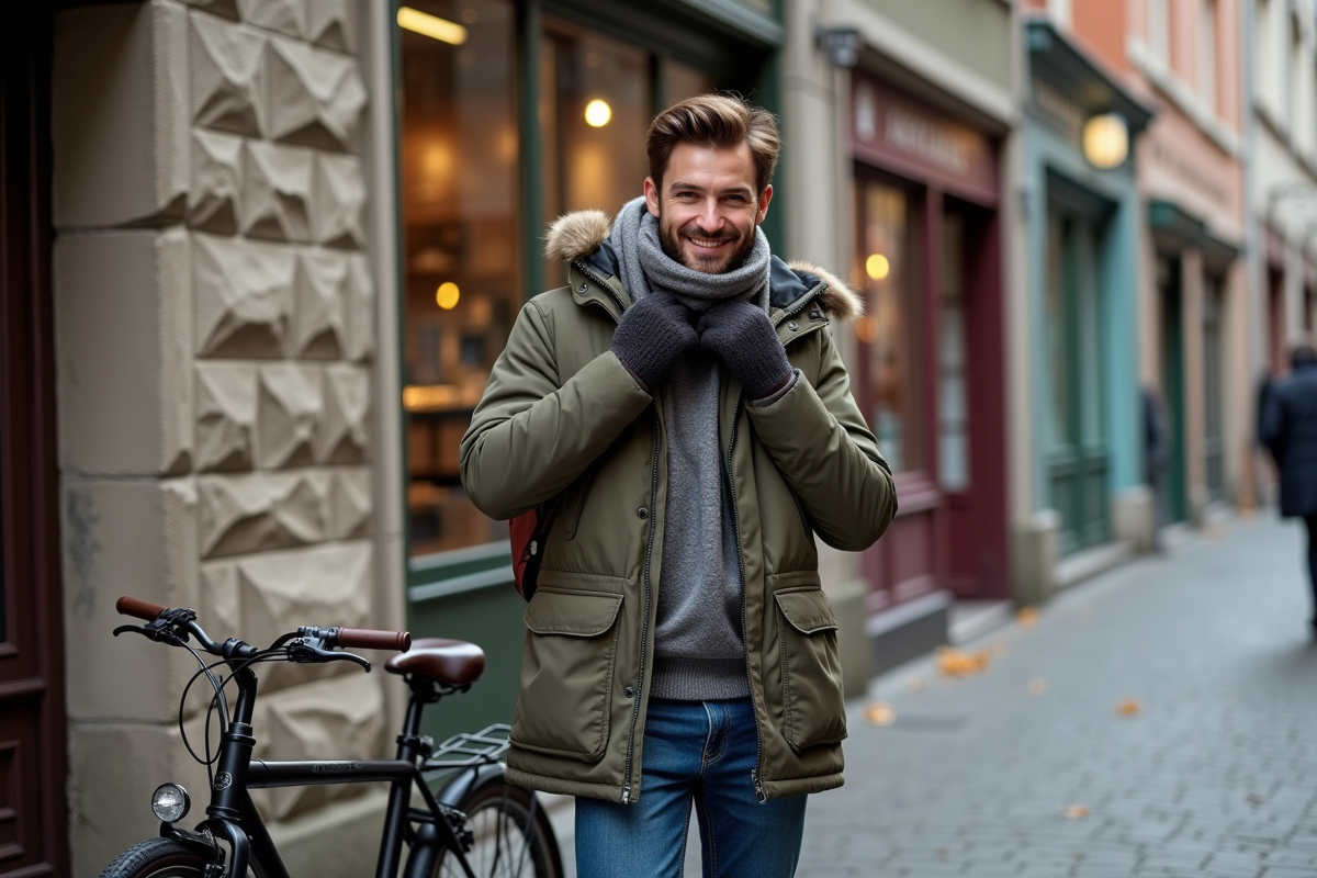 Jeune homme en vêtements d